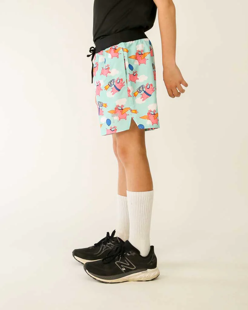 Boys' Flying Pigs Running Shorts - Image 6