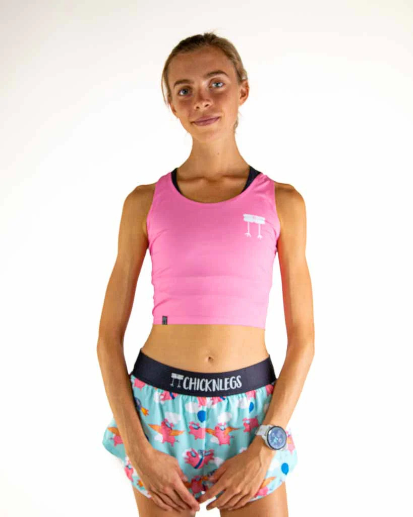 Bubblegum Pink PWR Crop Top - Image 2