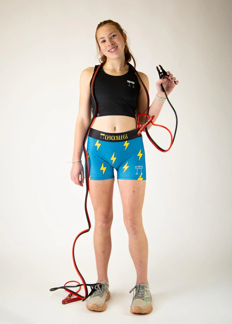 Women's Blue Bolts 3" Race Compression - Image 5