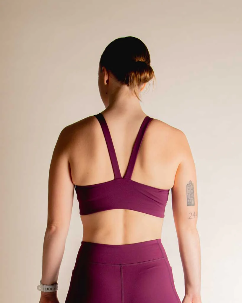 FLY Y-Back Sports Bra – Plum - Image 5
