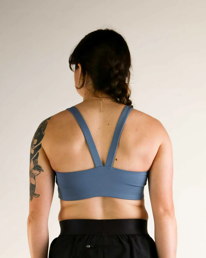 FLY Y-Back Sports Bra – Slate Blue - Image 5
