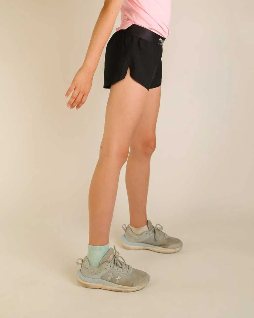 Girls' Black Running Shorts - Image 3