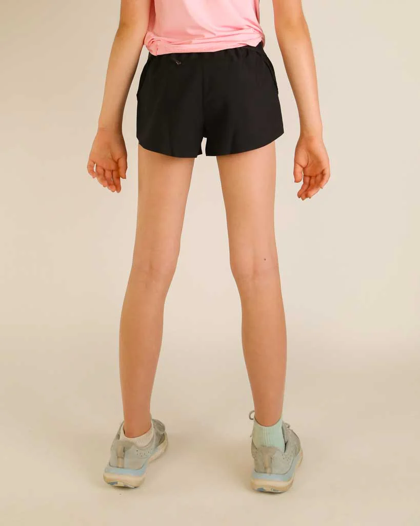 Girls' Black Running Shorts - Image 4