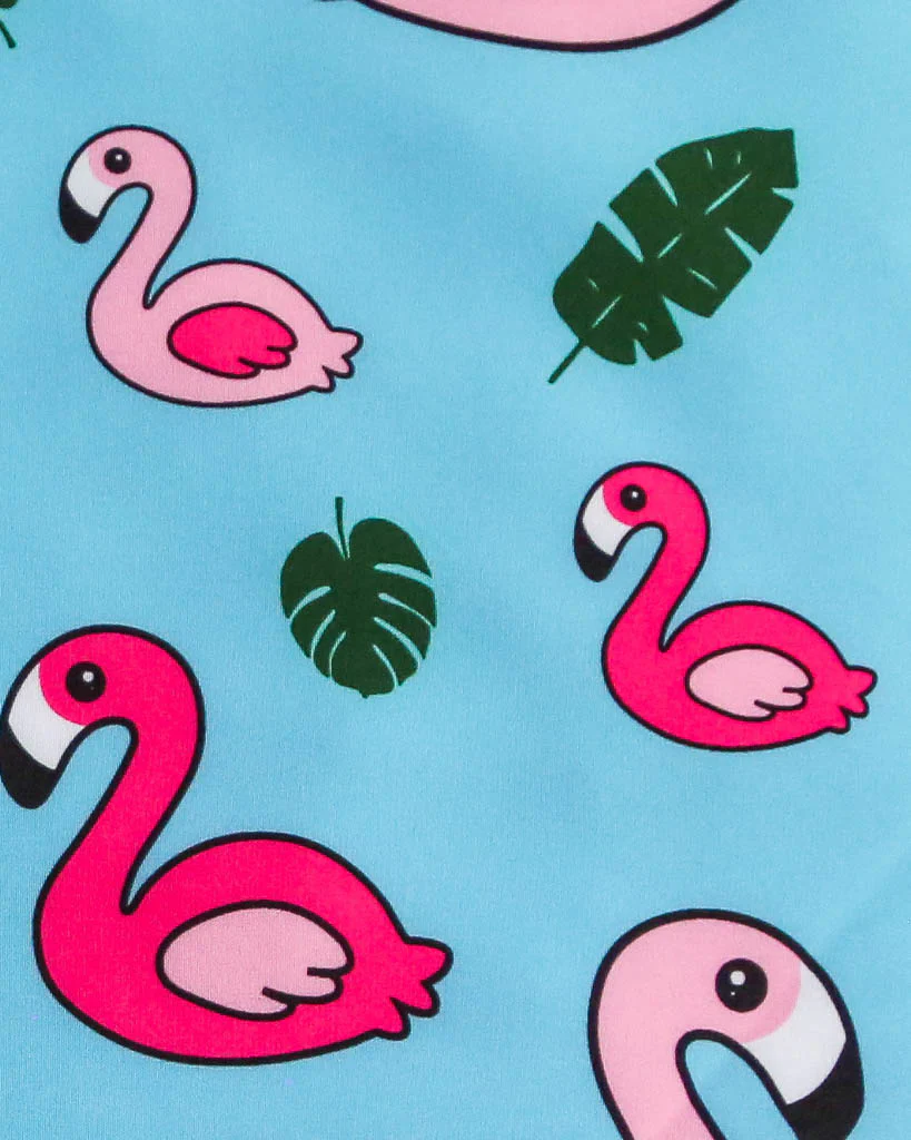 Girls' Blue Flamingo Running Shorts - Image 9