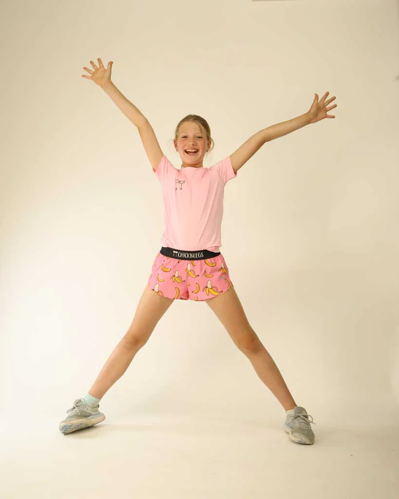 Girls' Pink Bananas Running Shorts - Image 6