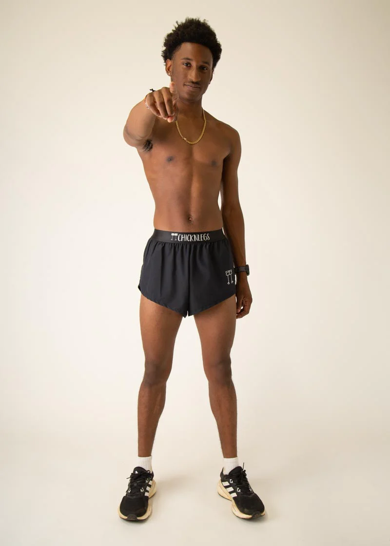 Men's Black 2" Split Shorts - Image 6