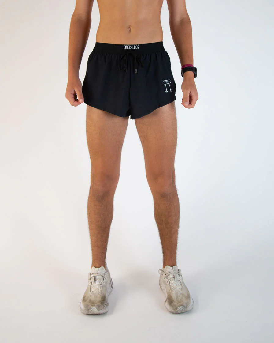 Men's Black 2" DS Split Shorts