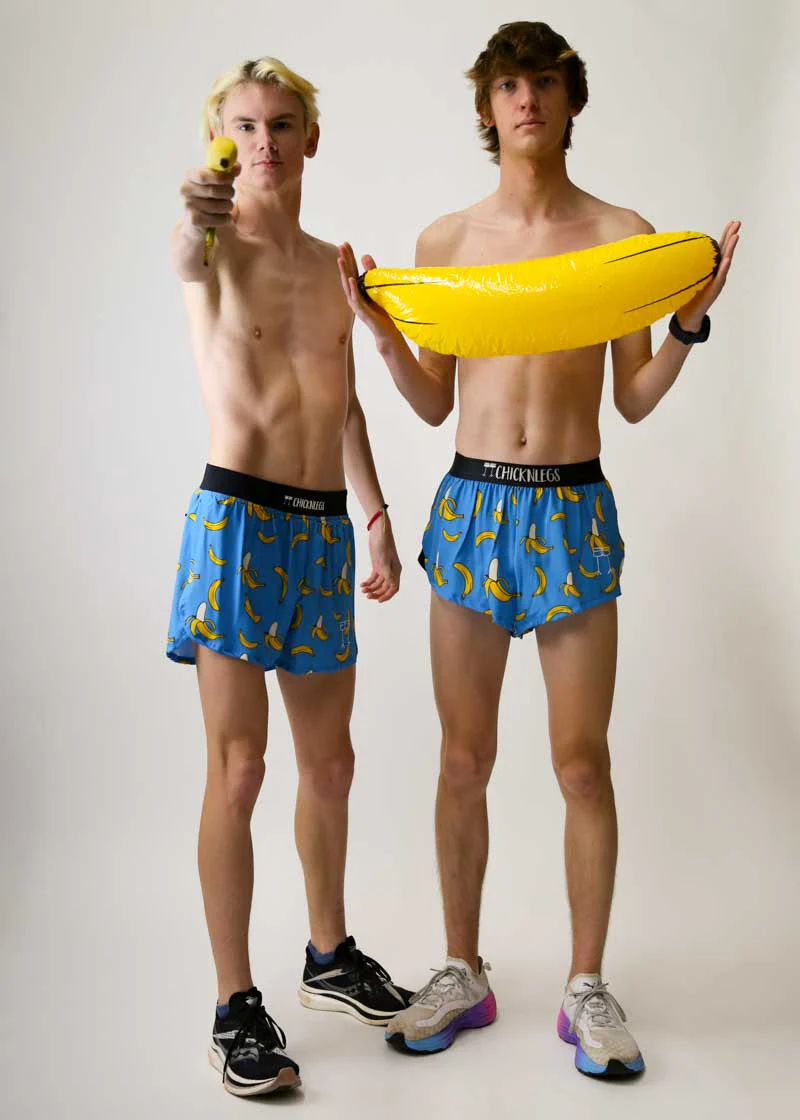 Men's Blue Bananas 2" Split Shorts - Image 6