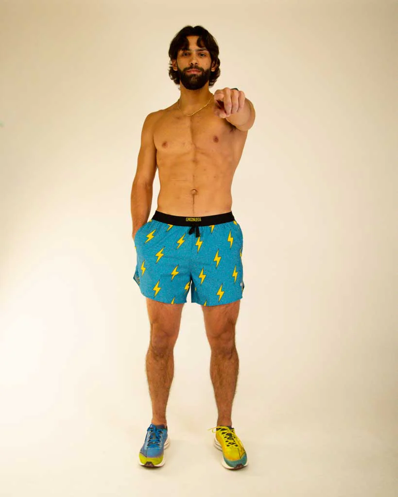Men's Blue Bolts 5" DS Running Shorts - Image 12