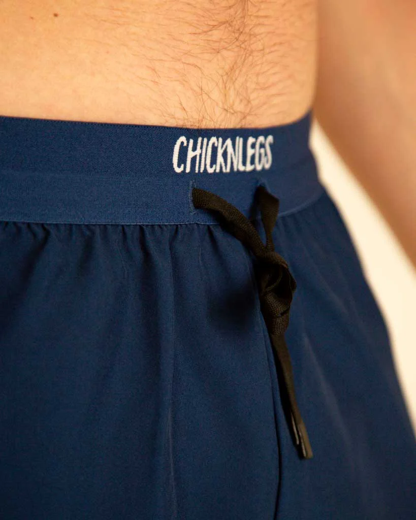 Men's Navy Blue 2" DS Split Shorts - Image 2