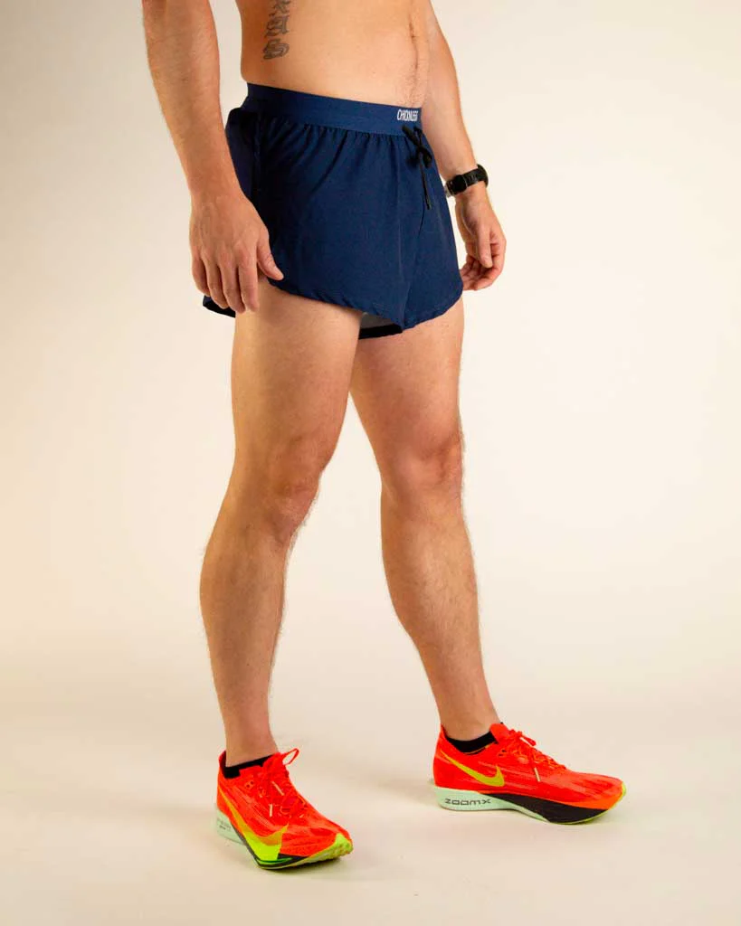 Men's Navy Blue 2" DS Split Shorts - Image 4