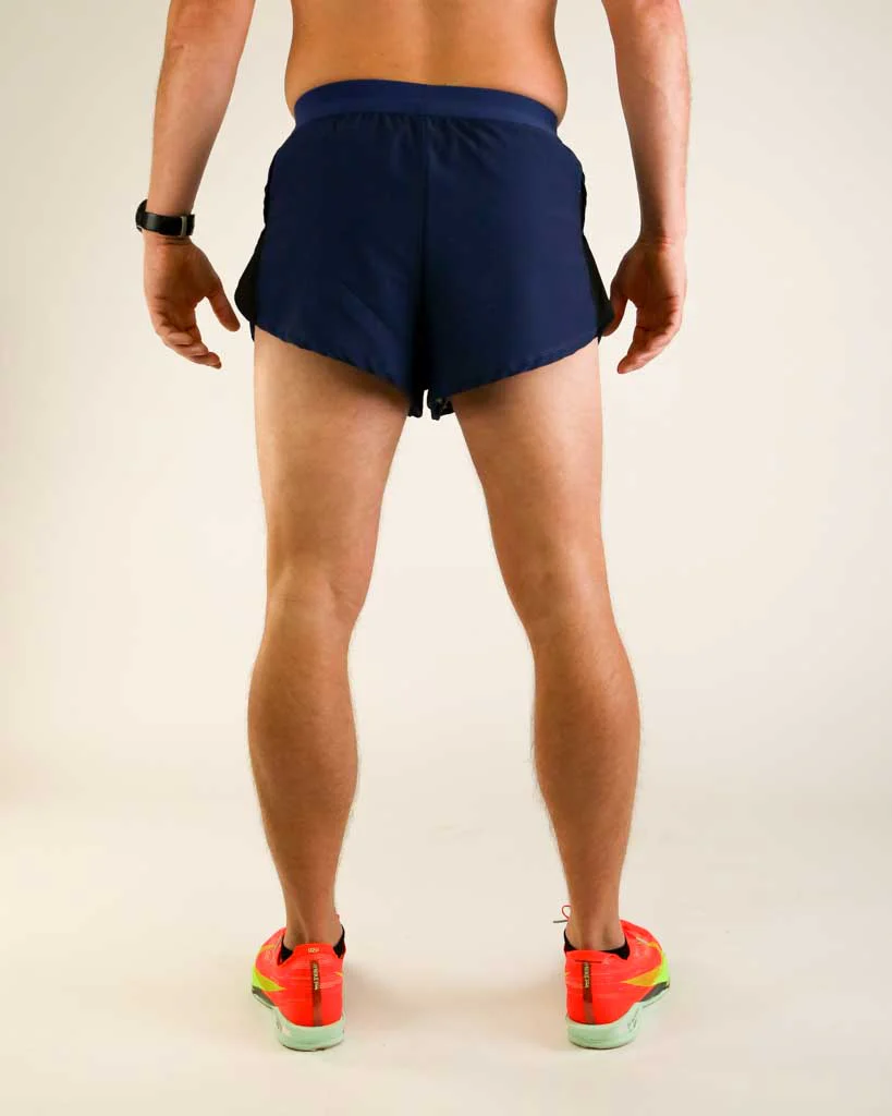 Men's Navy Blue 2" DS Split Shorts - Image 5