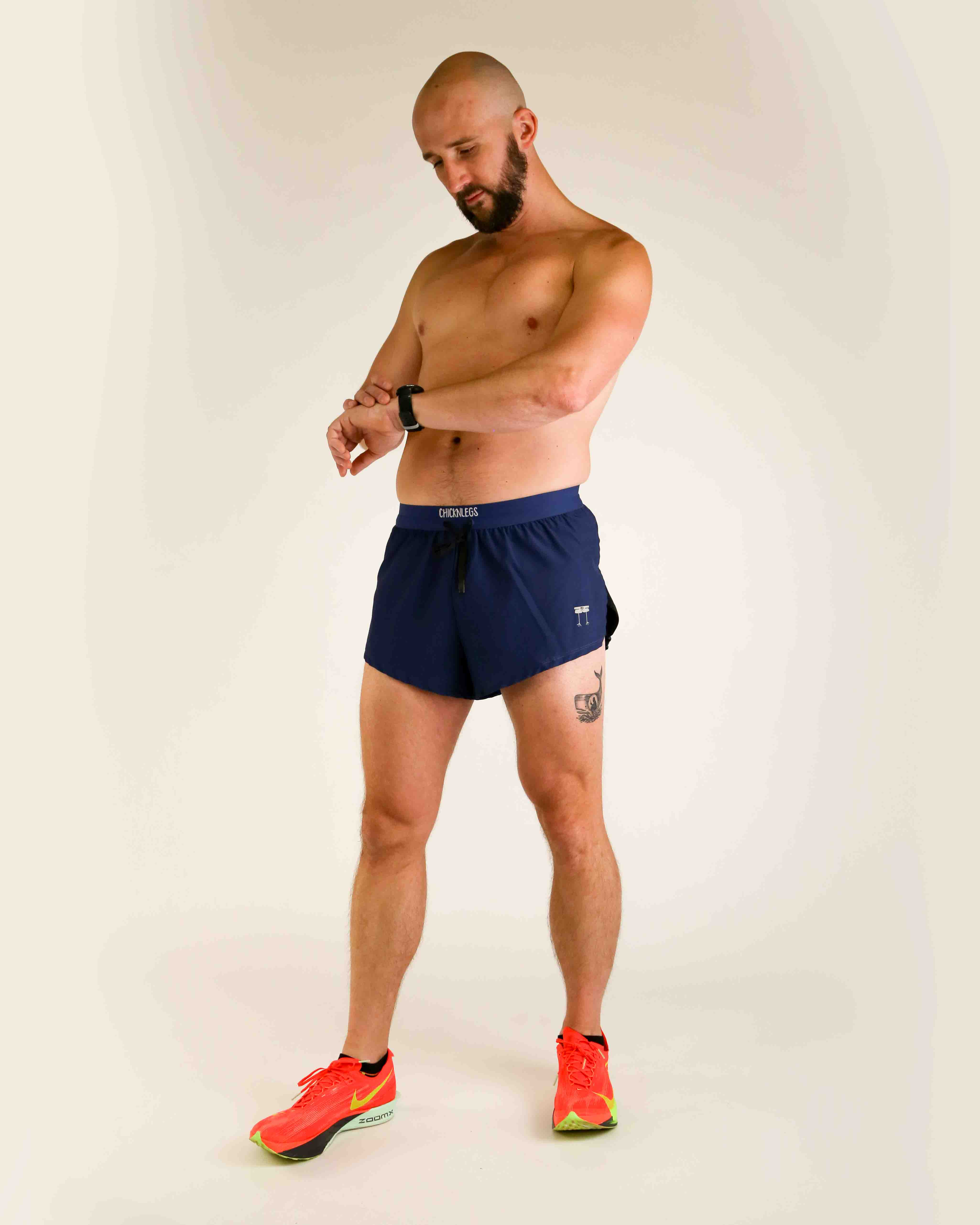 Men's Navy Blue 2" DS Split Shorts - Image 6
