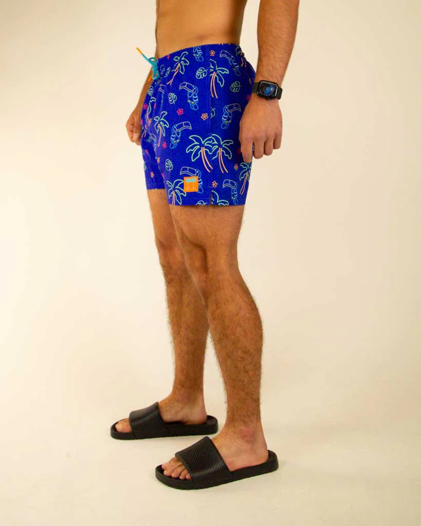 Men's Neon Palms Swim Trunks - Image 4