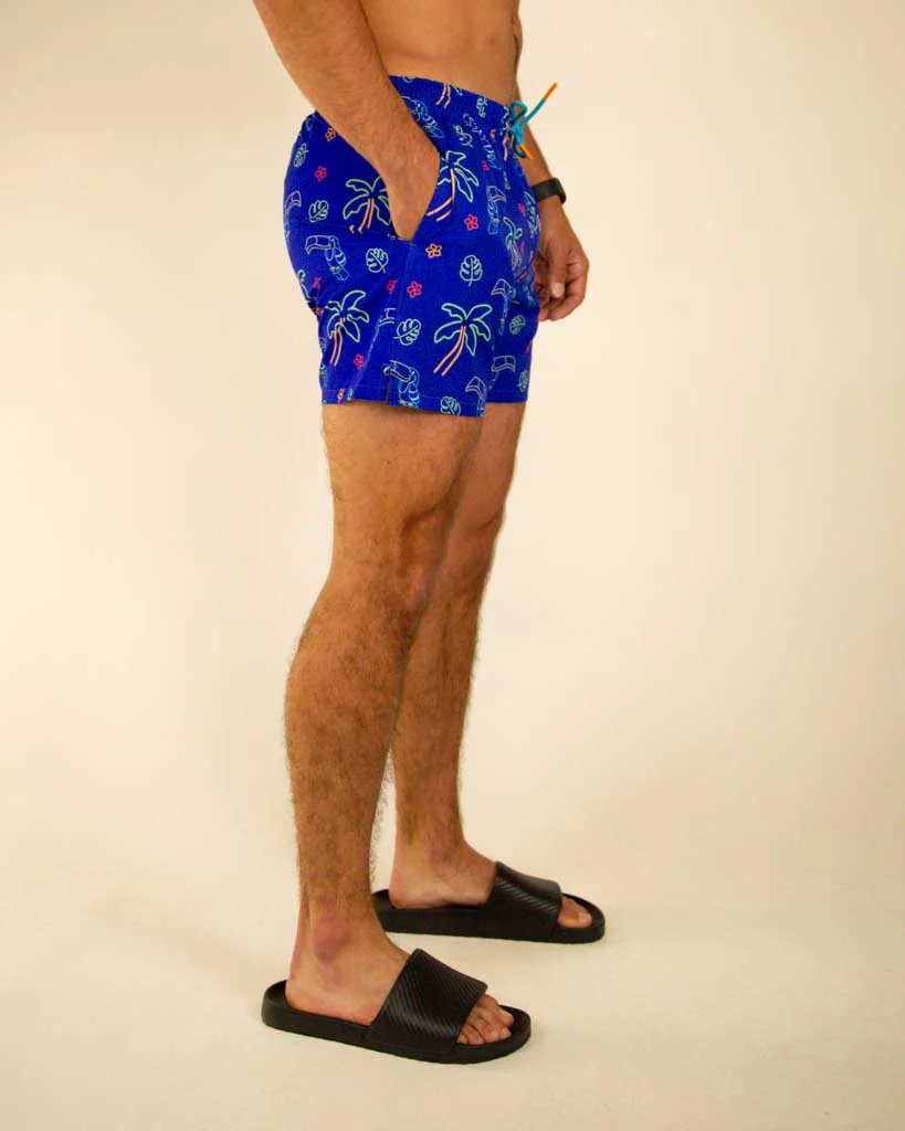 Men's Neon Palms Swim Trunks - Image 5