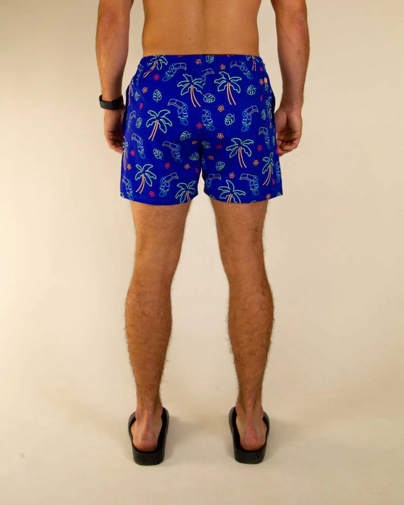 Men's Neon Palms Swim Trunks - Image 7