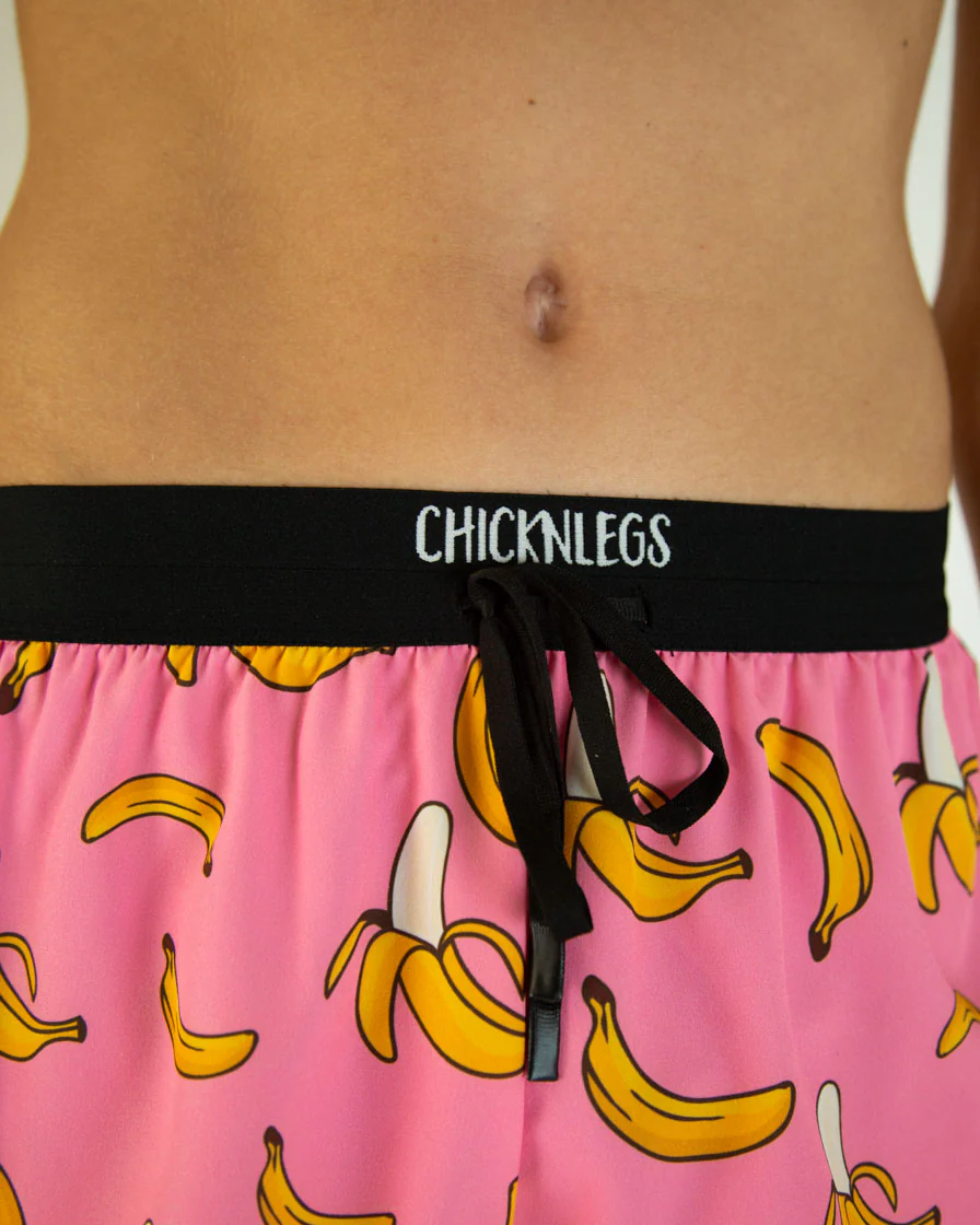 Men's Pink Bananas 2" DS Split Shorts - Image 2
