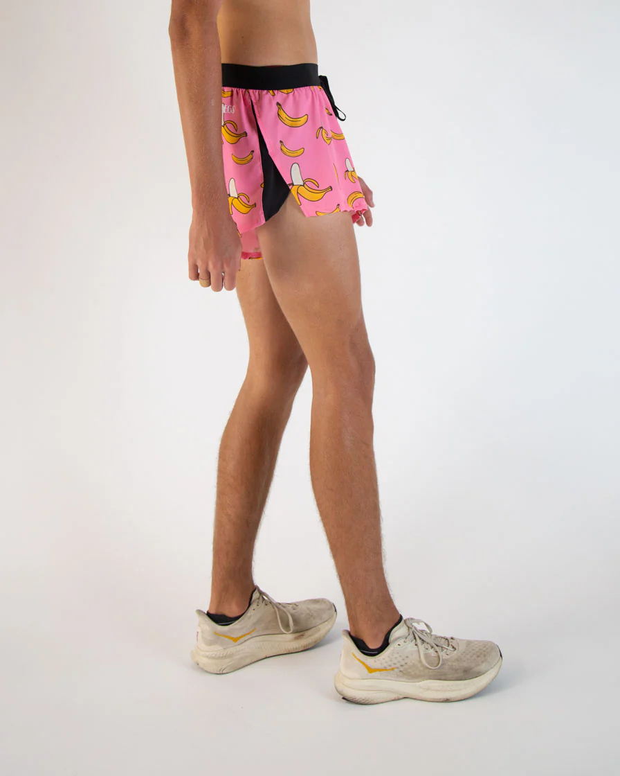 Men's Pink Bananas 2" DS Split Shorts - Image 4