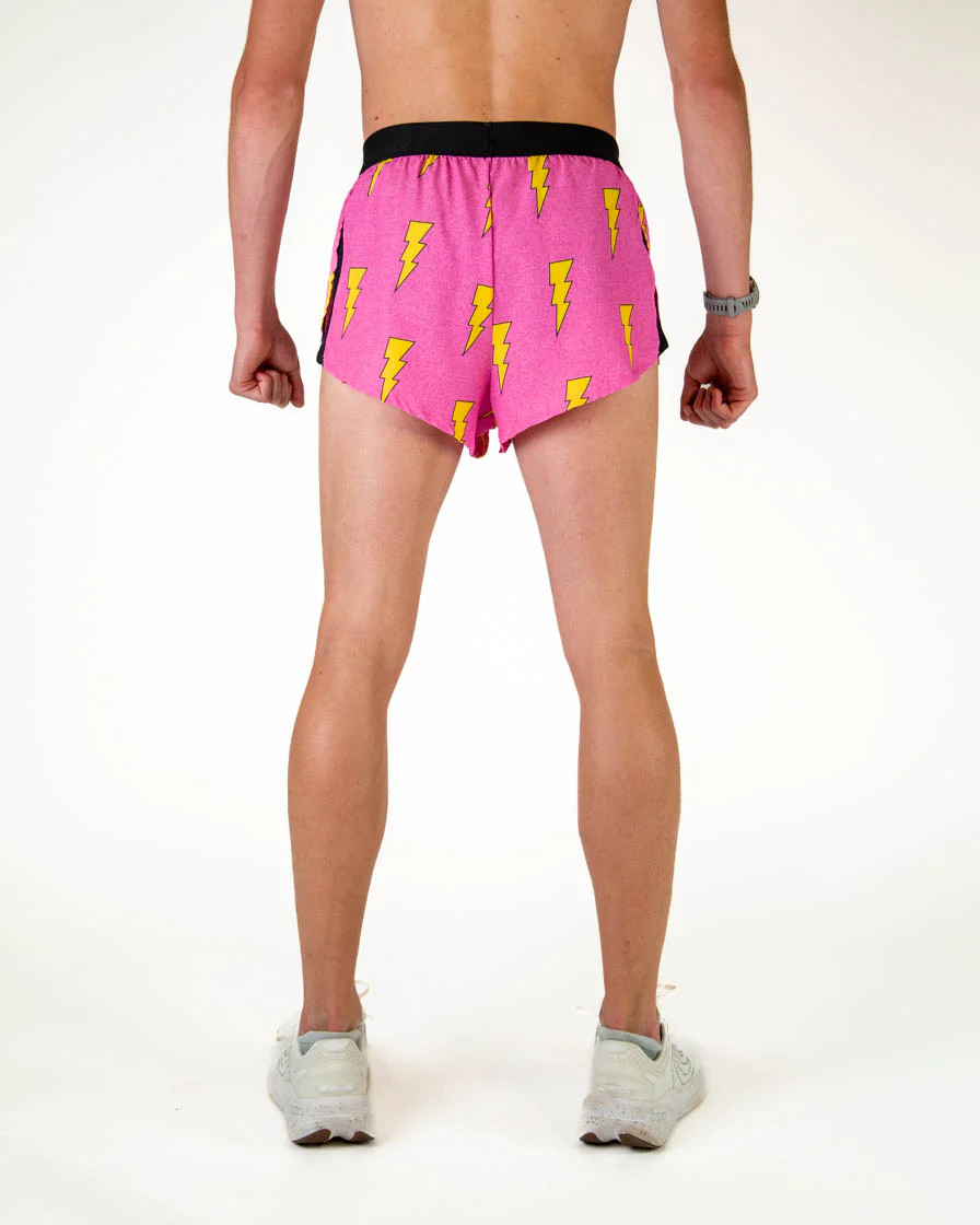Men's Pink Bolts 2" DS Split Shorts - Image 5