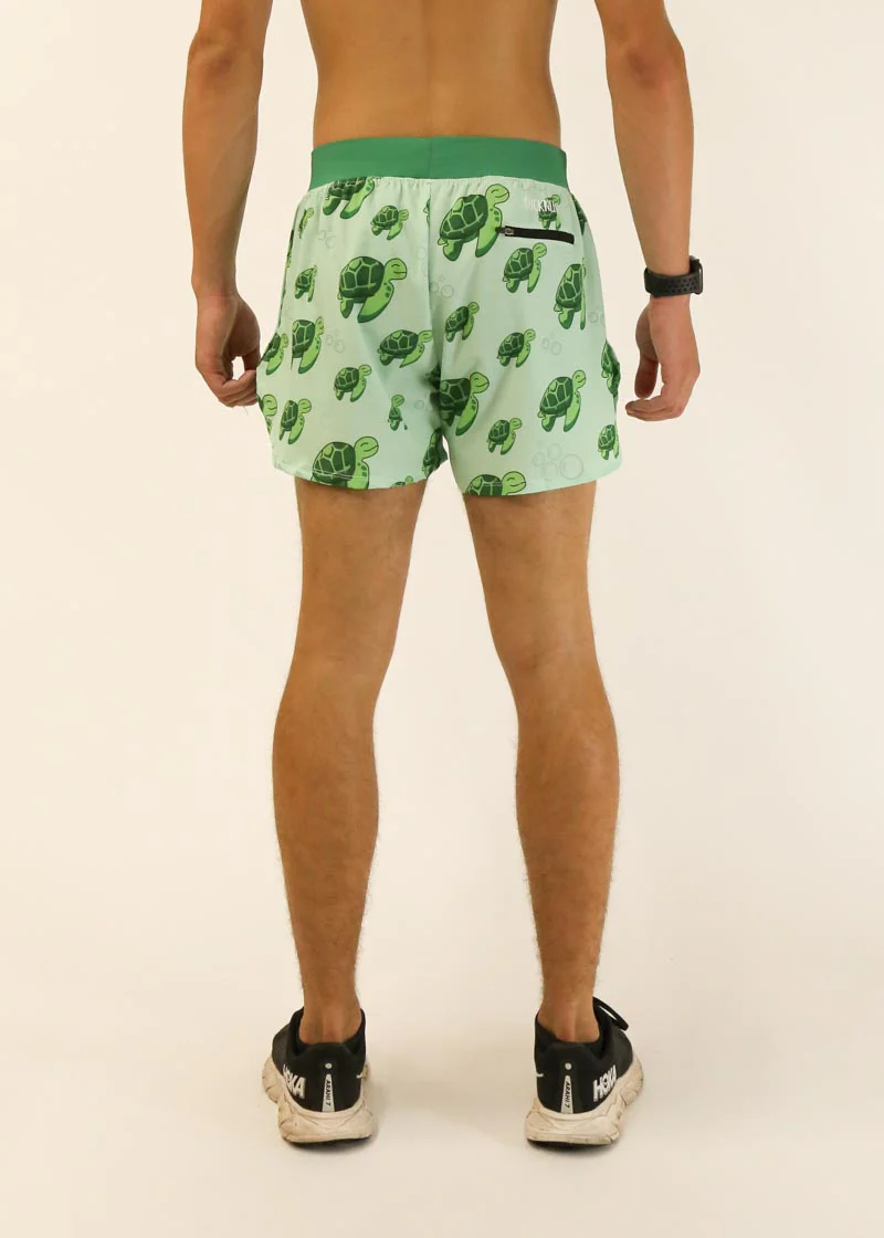 Men's Sea Turtles 4" Half Split Shorts - Image 4