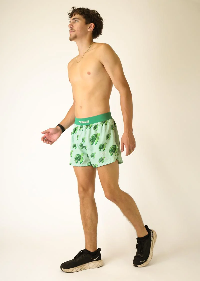 Men's Sea Turtles 4" Half Split Shorts - Image 5