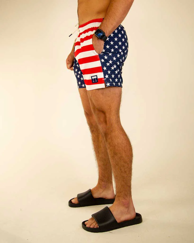 Men's USA Swim Trunks - Image 3