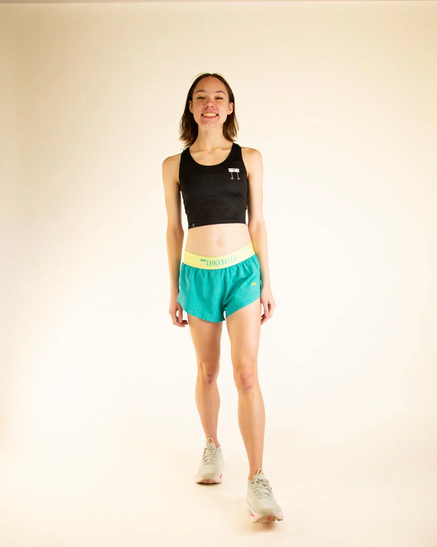 Women's Aqua–Limeade 1.5" Split Shorts - Image 6