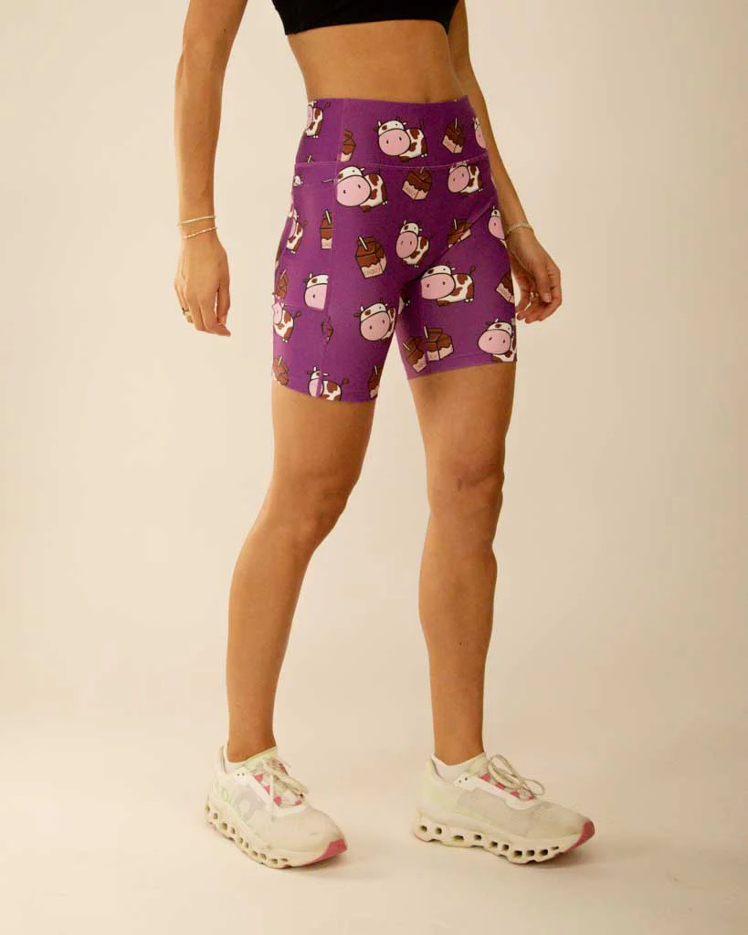 Women's Choccy Cows 7" PWR Compression Shorts - Image 3