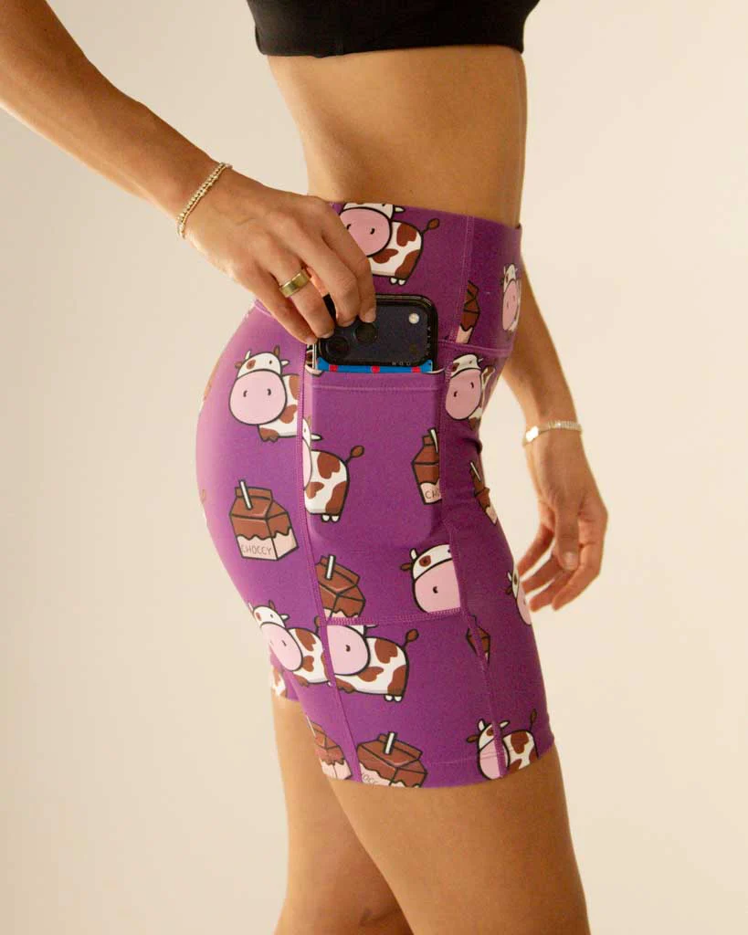 Women's Choccy Cows 7" PWR Compression Shorts - Image 4