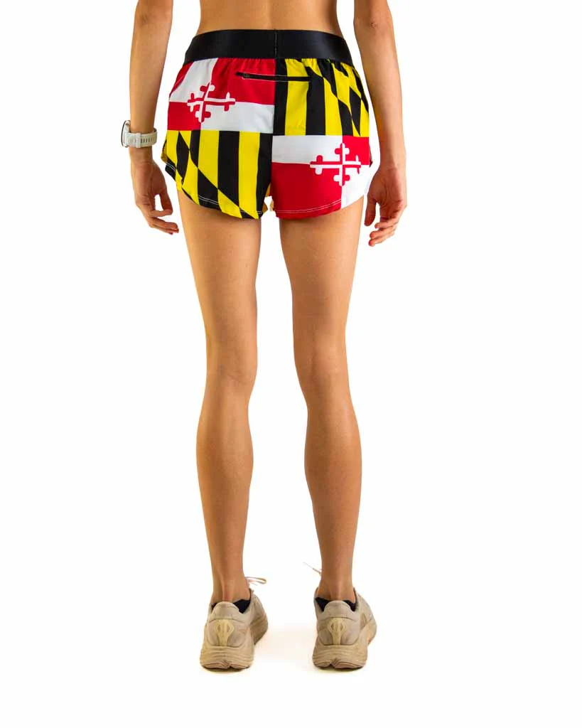 Women's Maryland Flag 1.5" Split Shorts - Image 5