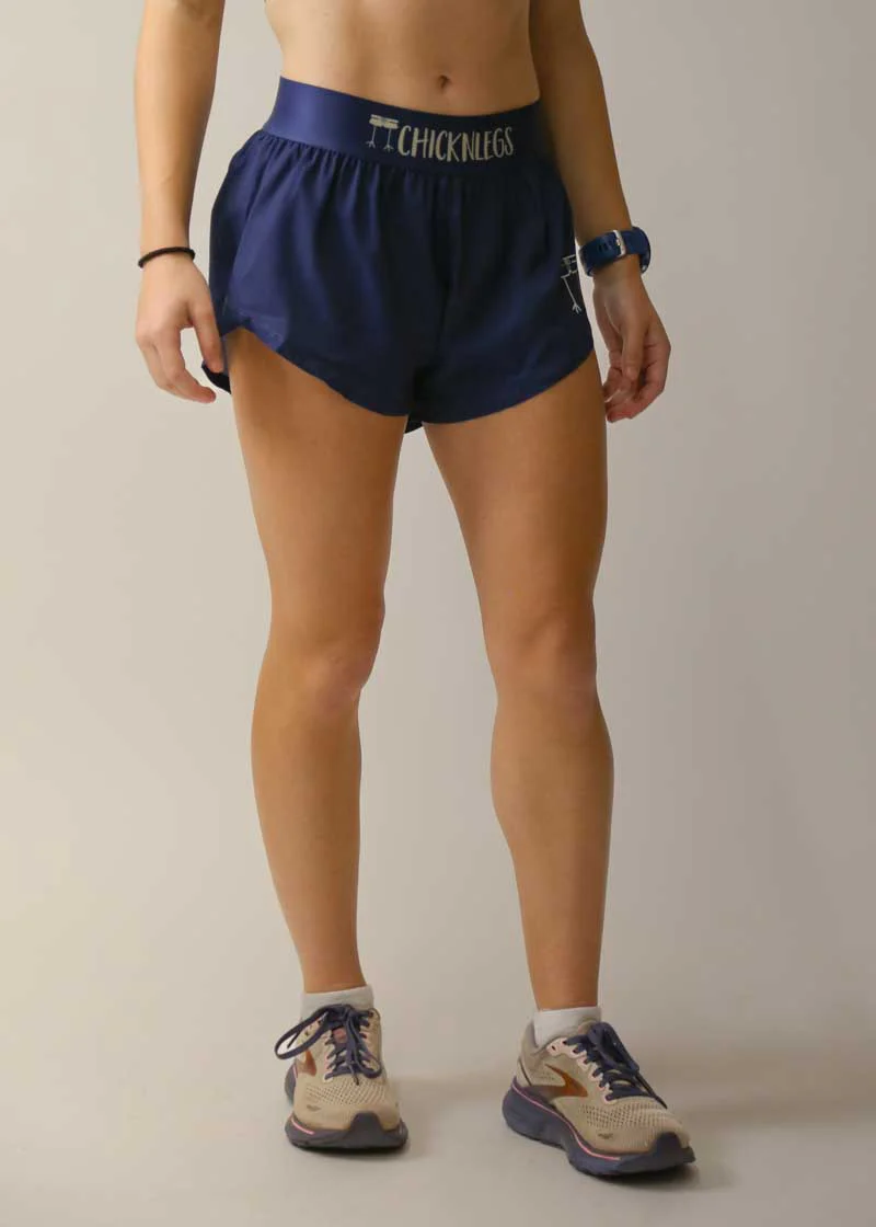 Women's Navy Blue 1.5" Split Shorts - Image 3