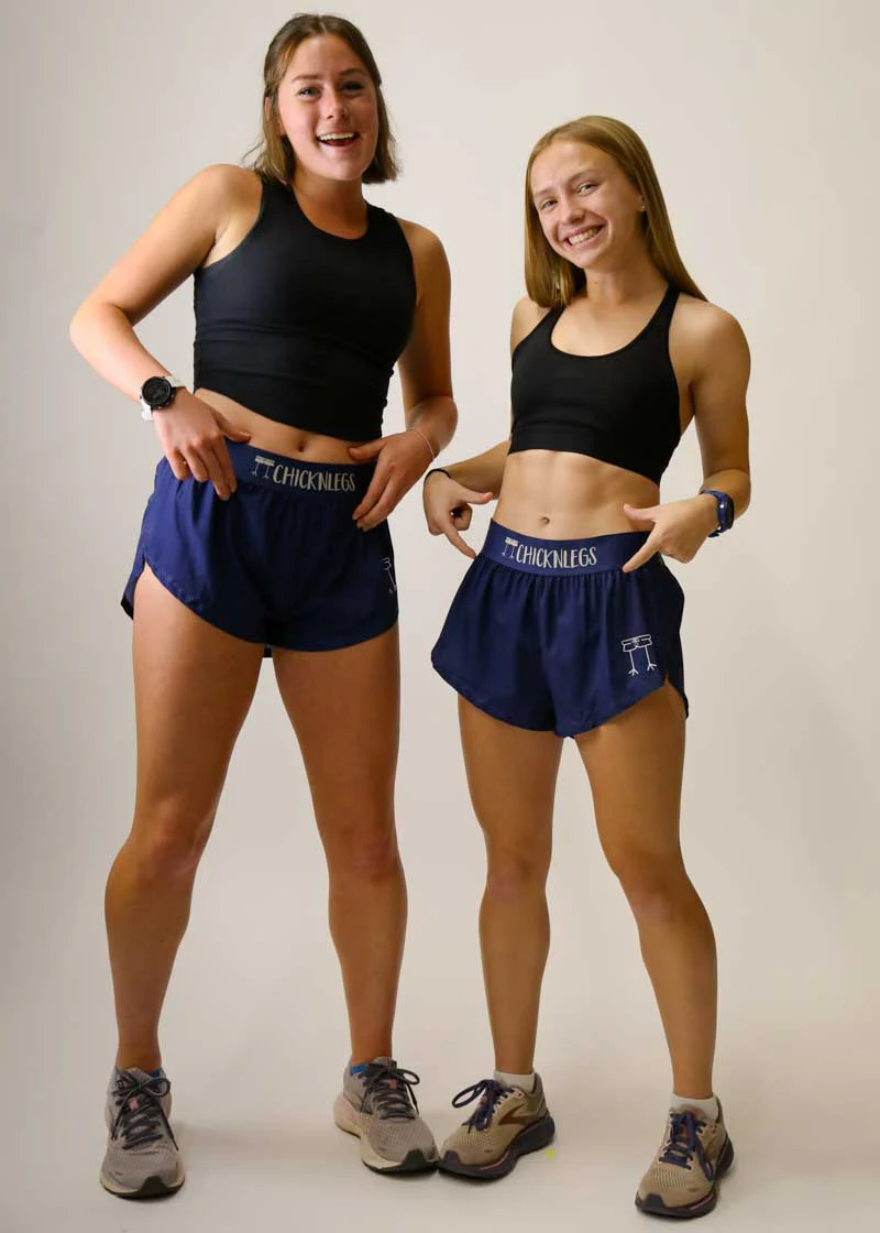 Women's Navy Blue 1.5" Split Shorts - Image 6