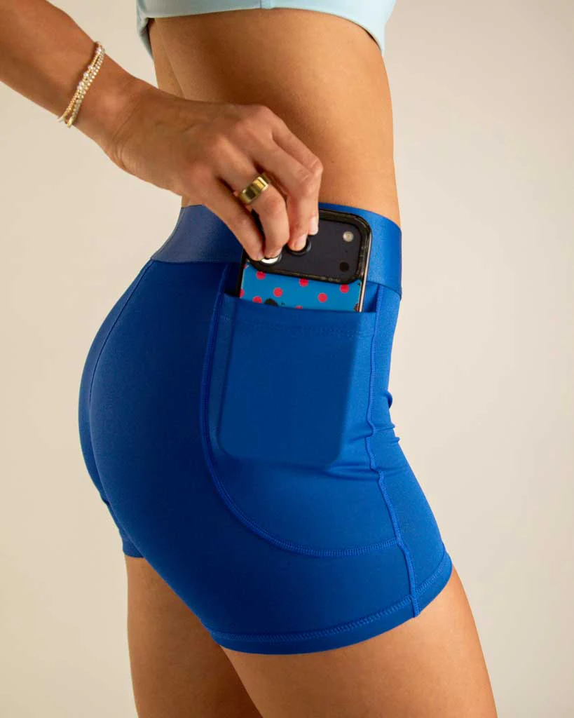 Women's Royal Blue 3" Compression Shorts - Image 4