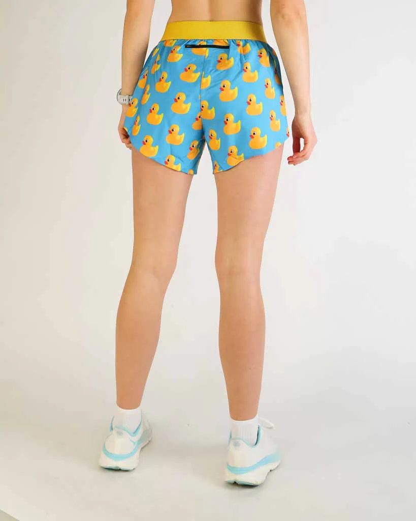 Women's Rubber Ducky 4" Split Shorts - Image 4
