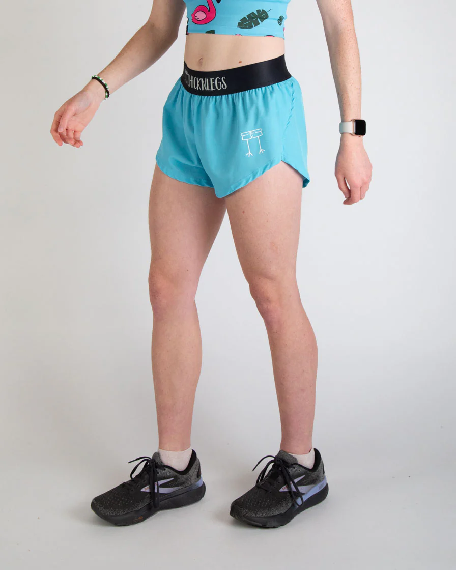 Women's Sky Blue 1.5" Split Shorts - Image 3