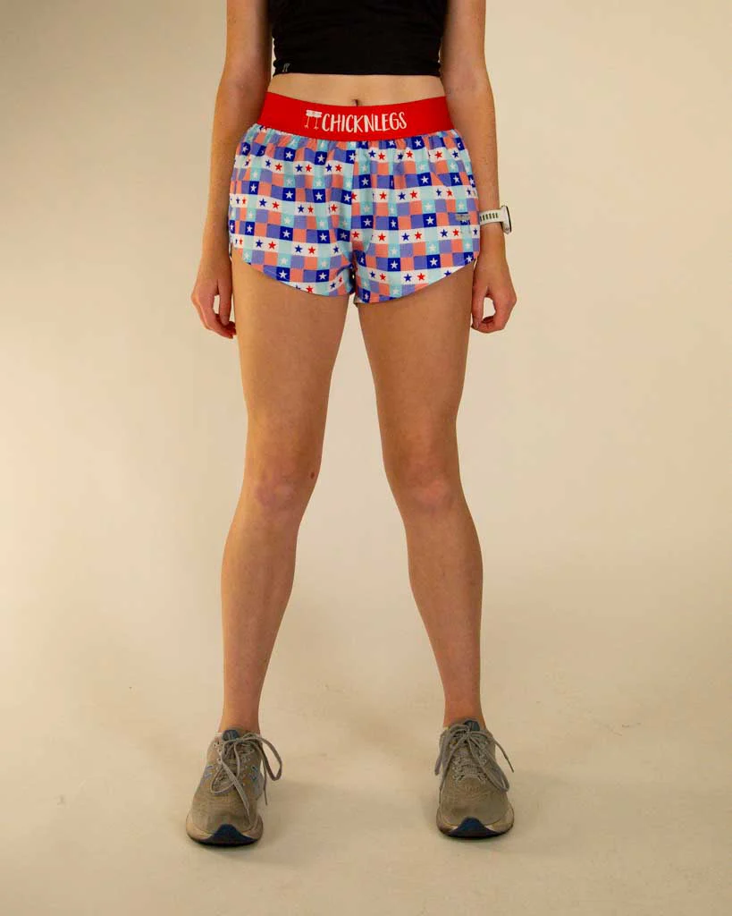Women's USA Picnic 1.5" Split Shorts - Image 2