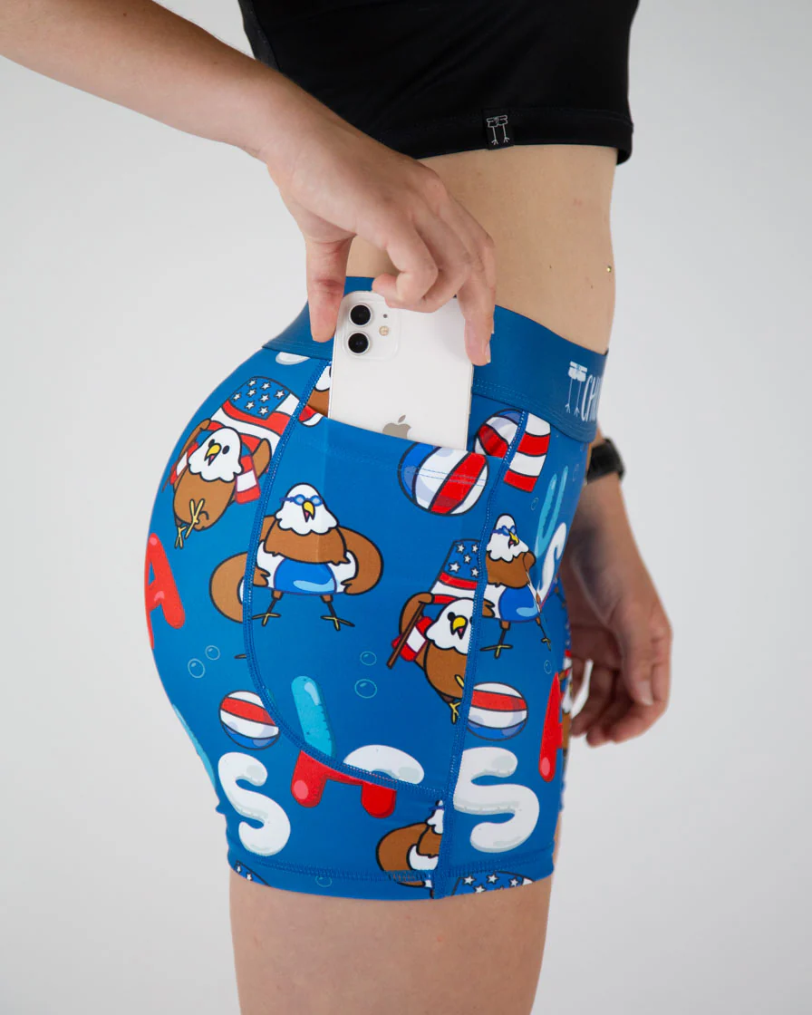 Women's USA Pool Party 3" Compression Shorts - Image 4