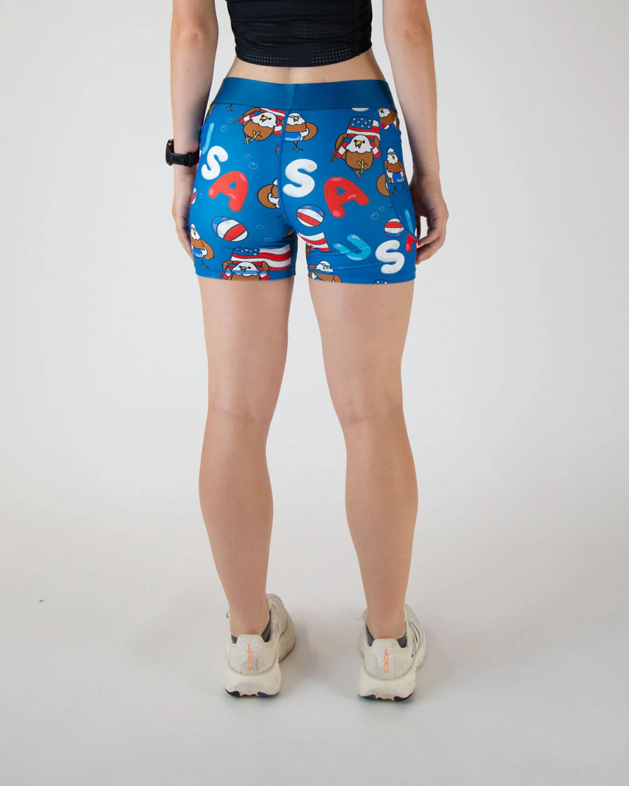 Women's USA Pool Party 3" Compression Shorts - Image 5