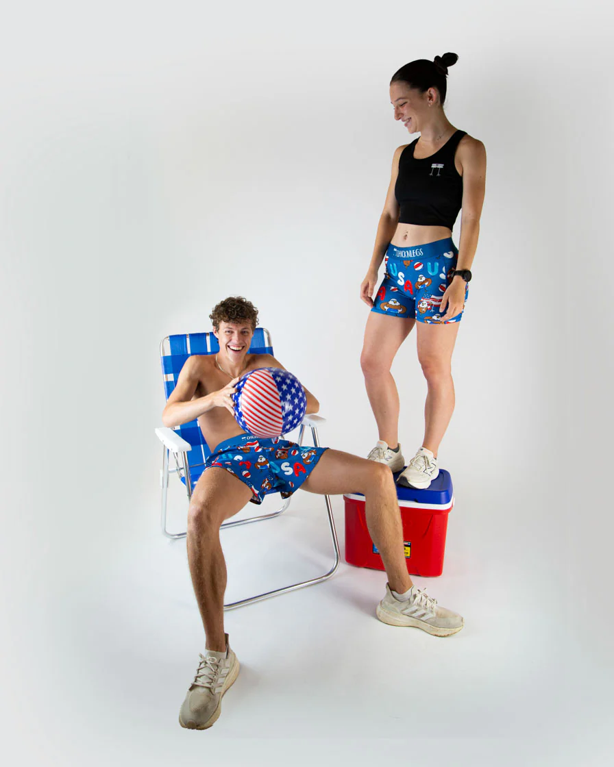 Women's USA Pool Party 3" Compression Shorts - Image 7