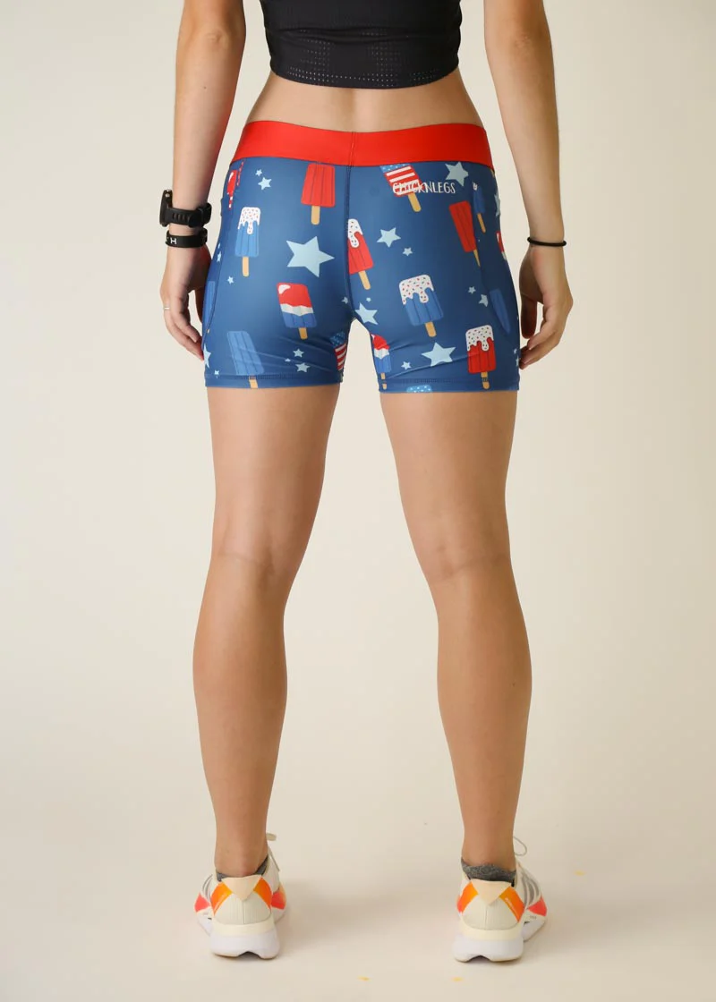 Women's USA Popsicles 3" Compression Shorts - Image 4
