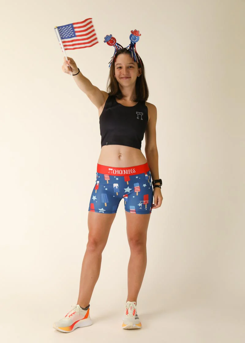 Women's USA Popsicles 3" Compression Shorts - Image 5