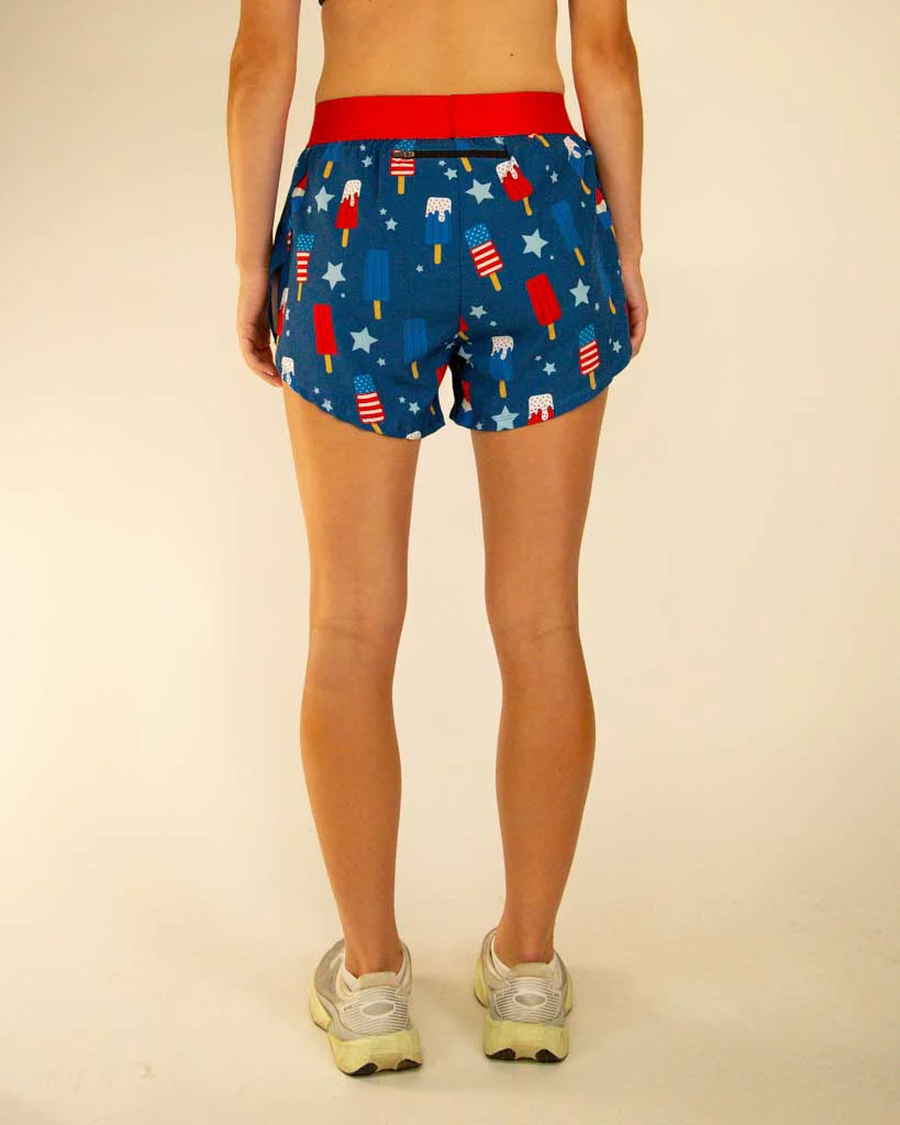 Women's USA Popsicles 4" Split Shorts - Image 4